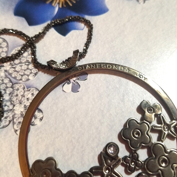 NEW PIANEGONDA Celebrate Life Joy Sterling Hematite Necklace - Picture 3 of 8